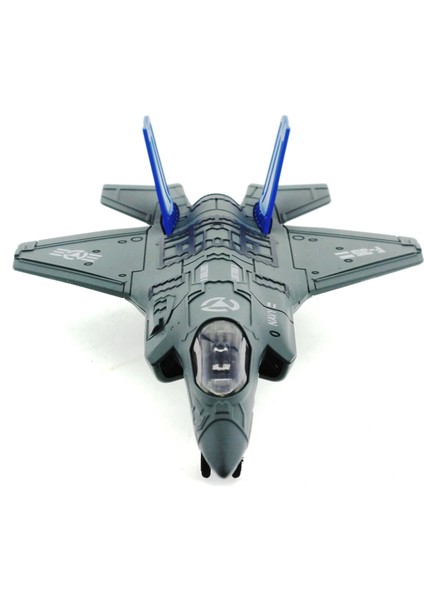 Çek Bırak Metal F-35 Benzeri Gri Savaş Uçağı Sesli Işıklı fiyatları