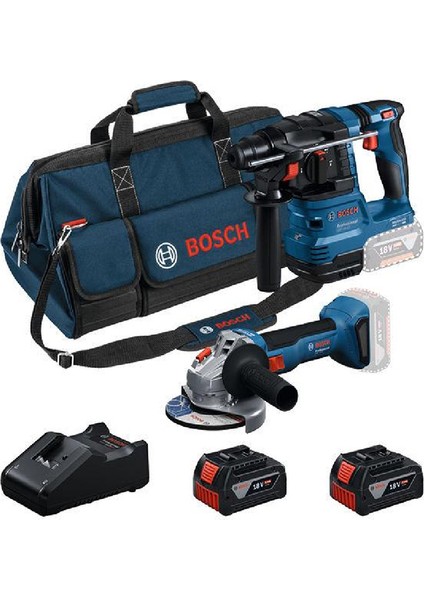 Gws 18V-8 Taşlama + Gbh 18V-22 Kırıcı-Delici Çift Akülü 4.0AH 2'li Set