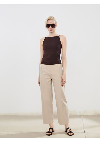 Yeni Sezon Loose Fit Krep Kadın Pantolon