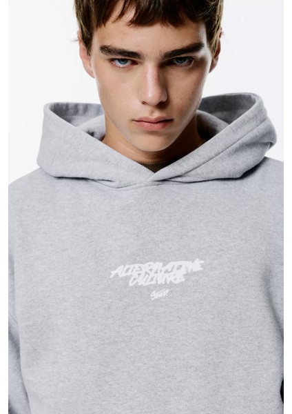 Erkek Stwd Baskılı Sweatshırt Oversize