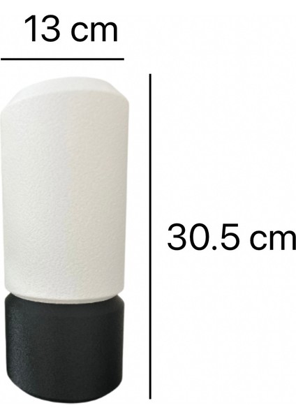 Cylora Minimalist Masa Lambası – Siyah & Krem Silindirik Tasarım 30,5 cm | E14 Duy modelleri