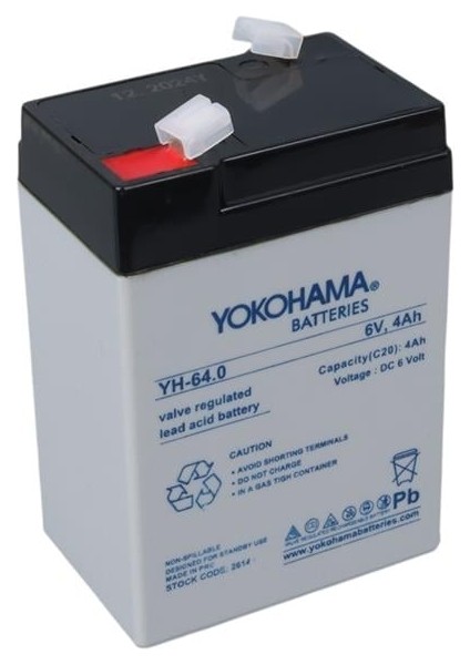 Yokohama Yh-64.0 6 Volt - 4 Amper Işıldak Aküsü (70X48101 Mm)