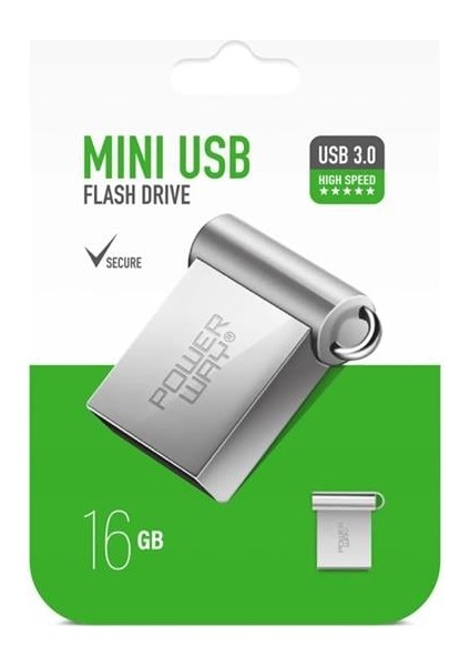 Powerway 16GB USB 3.0 Metal Mini Flash Bellek