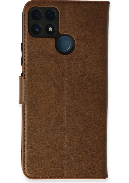 Bfs Realme C25 Kılıf Trend S Plus Kapaklı Kılıf - Taba