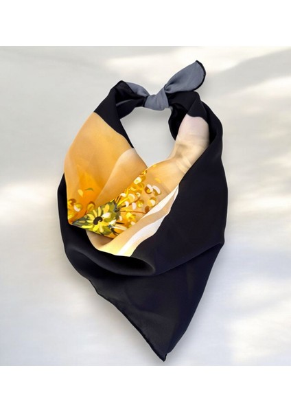 Saten Kumaş Modern Desenli Fular 47X47CM modelleri