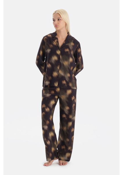 Desenli Dokuma Viskon Gömlek