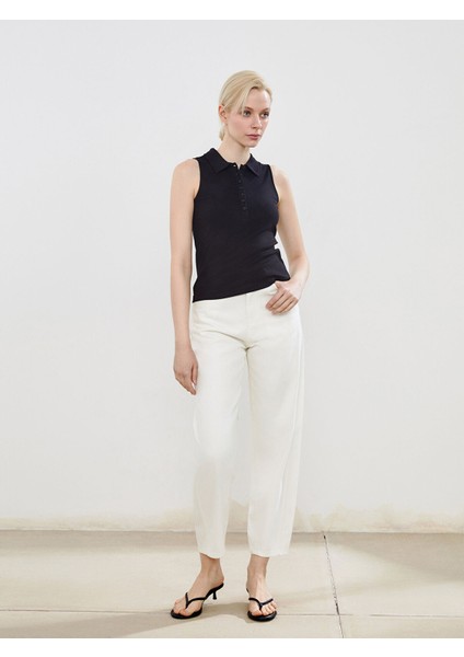 Yeni Sezon Polo Yaka Modal Karışımlı Kadın Atlet fiyatları