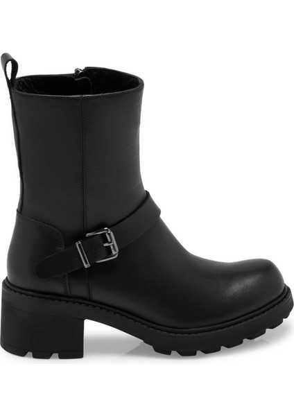 Siyah Hakiki Deri Kadın Casual Bot - K24K1BT67562-A23