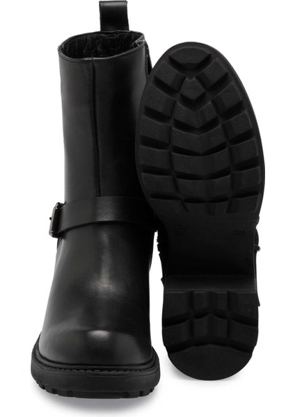 Siyah Hakiki Deri Kadın Casual Bot - K24K1BT67562-A23