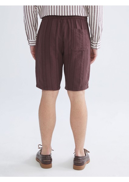 Yeni Sezon Standart Kalıp Keten Görünümlü Erkek Şort fırsatları