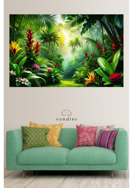 Huzur Dolu Orman Manzarası Duvar Örtüsü Duvar Halısı Wall Tapestry fiyatları