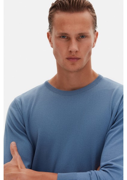 Ds Damat Regular Fit Mavi Düz Kazak fiyatları