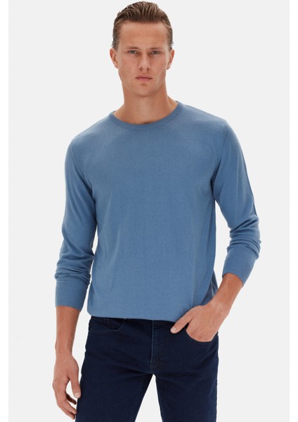 Ds Damat Regular Fit Mavi Düz Kazak fırsatları