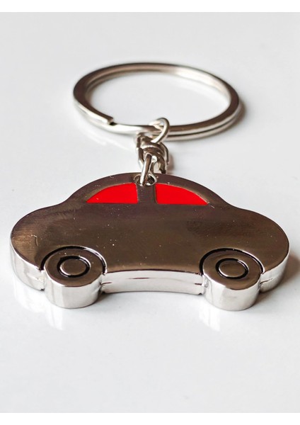 Metalik Renkli Çift Taraflı Kırmızı Camlı Vosvos Metal Anahtarlık fiyatları