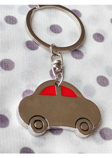 Metalik Renkli Çift Taraflı Kırmızı Camlı Vosvos Metal Anahtarlık indirimleri