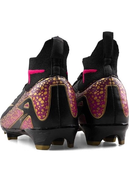 Siyah Altın Detaylı Çim Saha Futbol Ayakkabısı – Profesyonel Krampon indirimleri