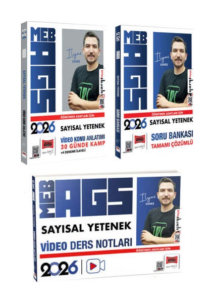 Yargı Yayınları 2026 Meb-Ags Öğretmen Adayları Için Sayısal Kamp - Soru - Video Ders Notları Seti (Ilyas Güneş)
