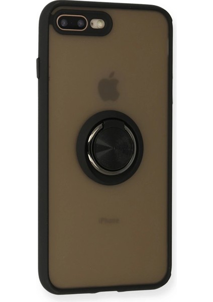 Bfs iPhone 7 Plus Kılıf Montreal Yüzüklü Silikon Kapak - Siyah fiyatları