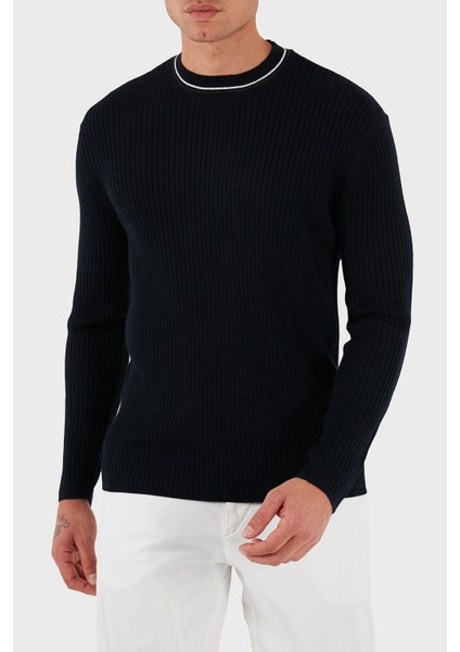 Yün Karışımlı Regular Fit Yuvarlak Yaka Kazak Erkek Kazak XM000893 AF14007 UB101 fırsatları