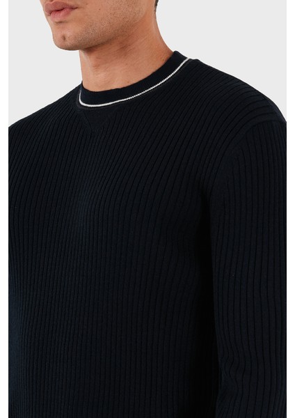 Yün Karışımlı Regular Fit Yuvarlak Yaka Kazak Erkek Kazak XM000893 AF14007 UB101