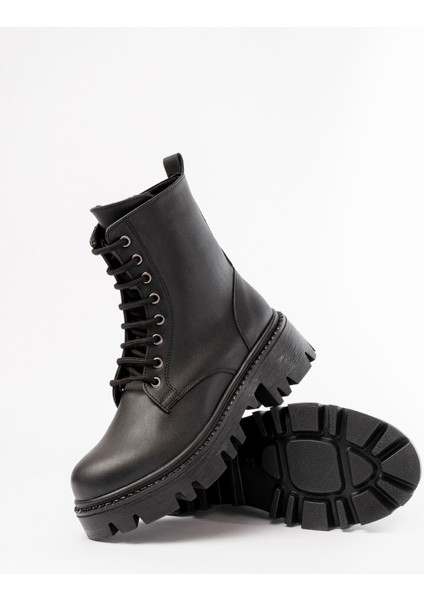 868-356 Siyah Bağcıklı Fermuarlı Günlük Kadın Bot indirimleri