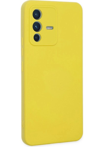 Bfs Vivo V23 5g Kılıf Nano Içi Kadife Silikon - Sarı modelleri