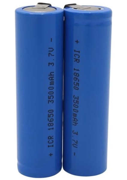 Powermaster PM-13693 18650 3.7 Volt 3500MAH Şarjlı Lityum Lı-Ion Başlıksız Puntalı Pil (2'lı Paket)