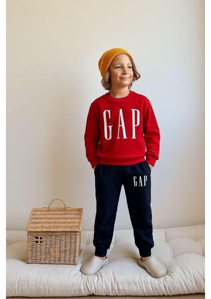 Kırmızı Siyah Desenli 2 Ip Kumaş Erkek Çocuk Eşofman Takım Süper Kalite fiyatları