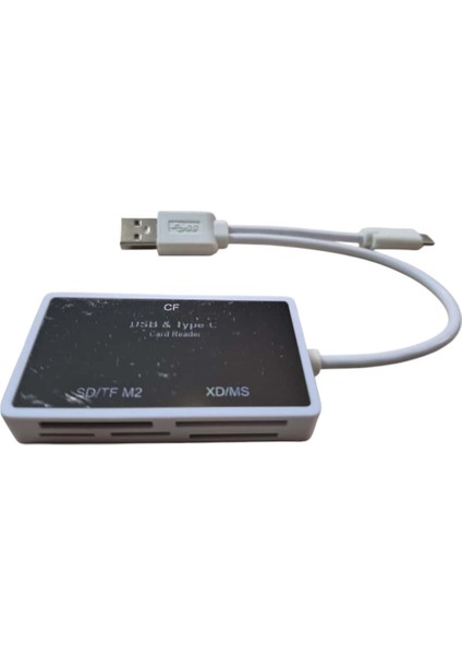 Type-C Kart Okuyucu – 5gbps Hızlı Veri Aktarımı, Sd/tf/m2/xd/ms/cf Kart Desteği, USB 2.0 & 1.1 Uyumlu, LED Güç Göstergeli, Kompakt Çoklu Kart Okuyucu Adaptör | BYL-1908 modelleri