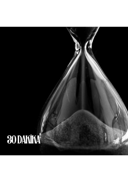 30 Dakika Siyah Cam Kum Saati ( Yarım Saatlik Kum Saati) modelleri