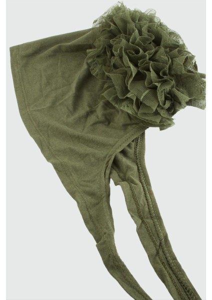 Ds-Derin Dikişli Fırfırlı Bone-Yeşil