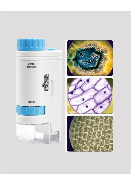 Wizard LED Aydınlatmalı 80–200 Kat Büyütmeli Cep Mikroskop indirimleri