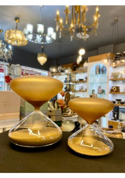 Bronz Şeffaf 2'li Kum Saati/dekor