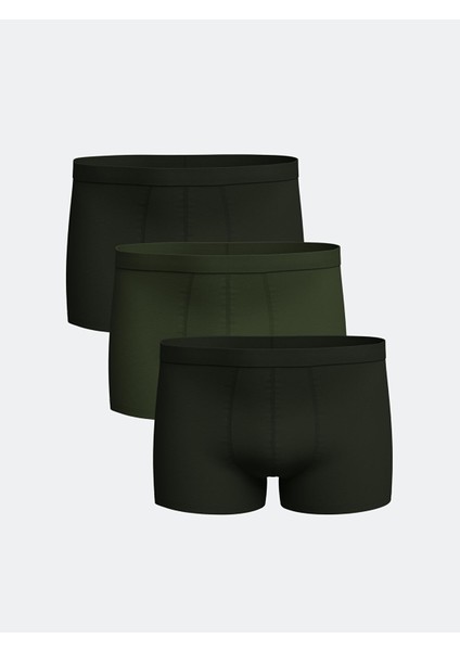 Yeni Sezon Standart Kalıp Pamuklu Esnek Erkek Boxer 3'lü