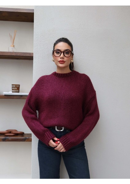 Uzun Kollu Örme Kazak