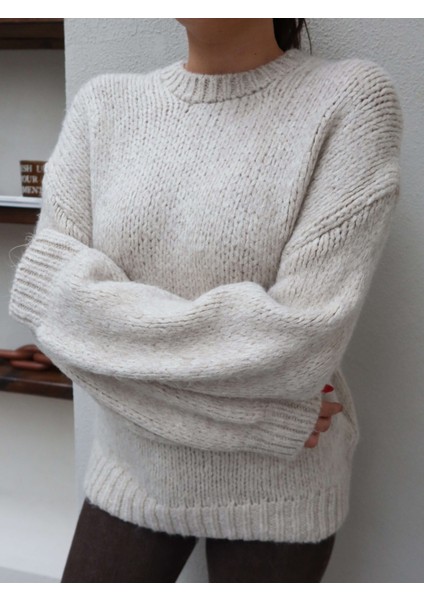 Uzun Kollu Örme Kazak modelleri