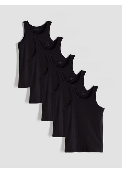 Yeni Sezon U Yaka Penye Erkek Atlet 5'li