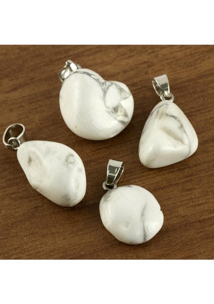 Ds-Derin Havlit Doğaltaş Kolye Ucu-Beyaz fiyatları