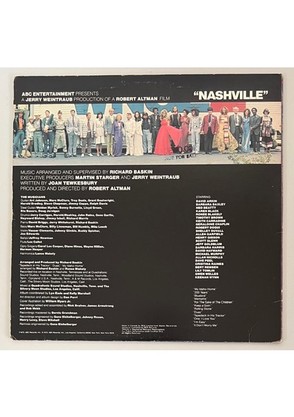 Nashville Original Motion Picture Soundtrack Lp Plak (Orijinal 1975 Dönem Avrupa Baskı Plak) fiyatları