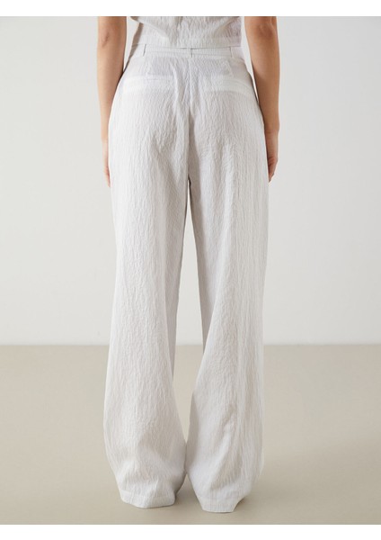 Yeni Sezon Loose Fit Çizgili Kadın Pantolon fırsatları