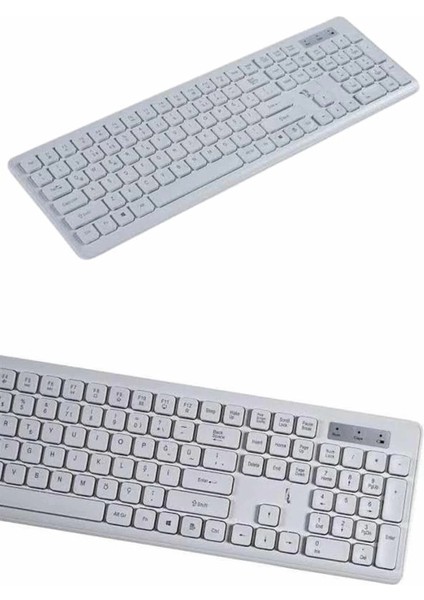 Klavye Mouse Seti Sessiz Kablosuz Türkçe Tv Pc Uyumlu indirimleri