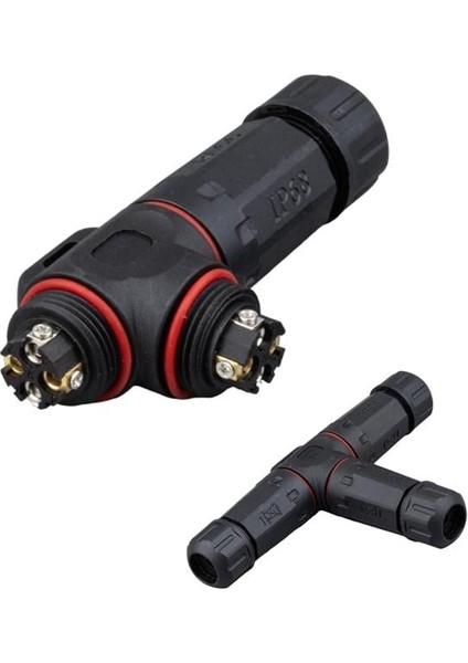 Powermaster PM-24596 4 Pin Telli 3'lü Tip IP68 Su Geçirmez RJ45 Konnektör