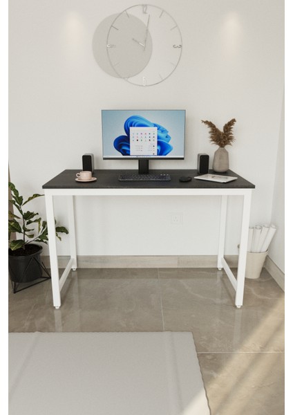 Siyah/beyaz 120X60 Çalışma Masası, Bilgisayar Masası, Ofis Masası, Metal Ayaklı fiyatları