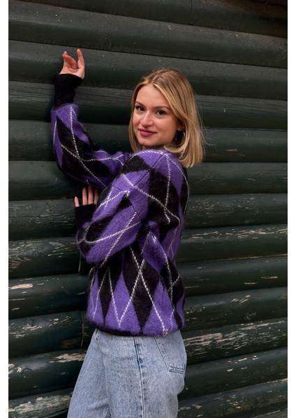 Baklava Desen Yumoş Yün Kazak 2777 fiyatları