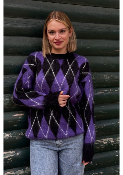 Baklava Desen Yumoş Yün Kazak 2777 fırsatları