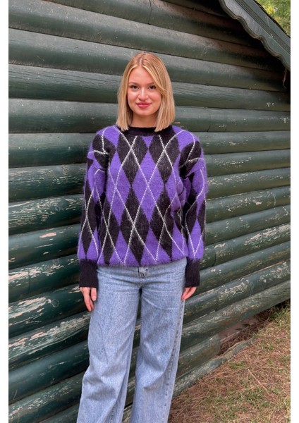 Baklava Desen Yumoş Yün Kazak 2777 indirimleri