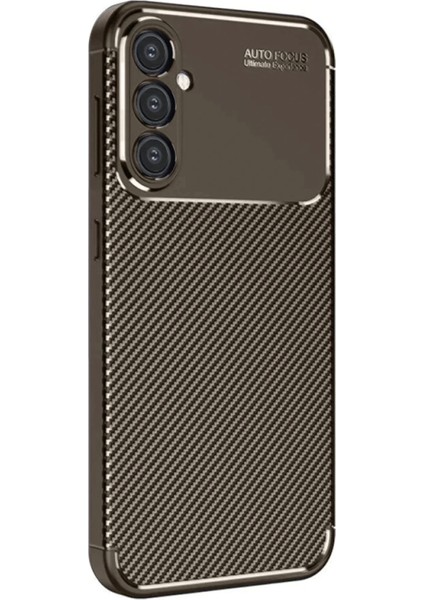 Bfs Samsung Galaxy A26 Kılıf Auto Focus Karbon Kapak - Kahverengi