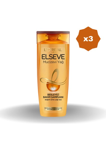 Mucizevi Yağ Besleyici Bakım Şampuanı 300 ml - (3 Adet)