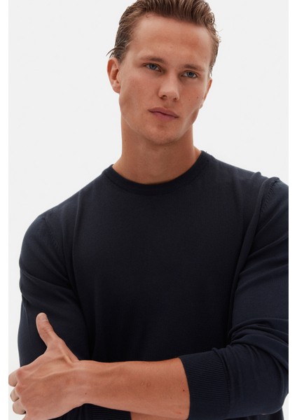 Ds Damat Regular Fit Lacivert Düz Örgü Kazak fiyatları