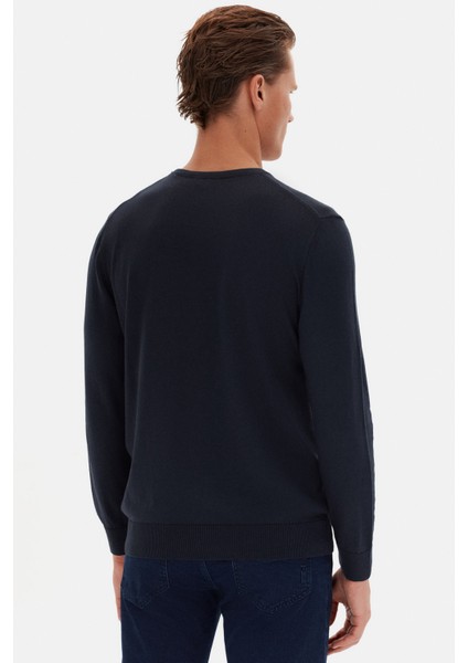 Ds Damat Regular Fit Lacivert Düz Örgü Kazak fırsatları